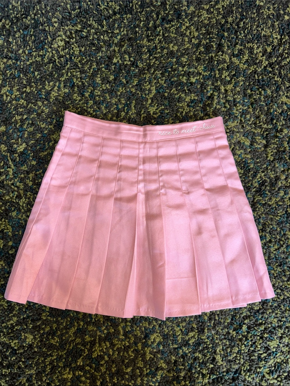 Korean Brand Chuu Light Pink Pleated Tennis Skirt